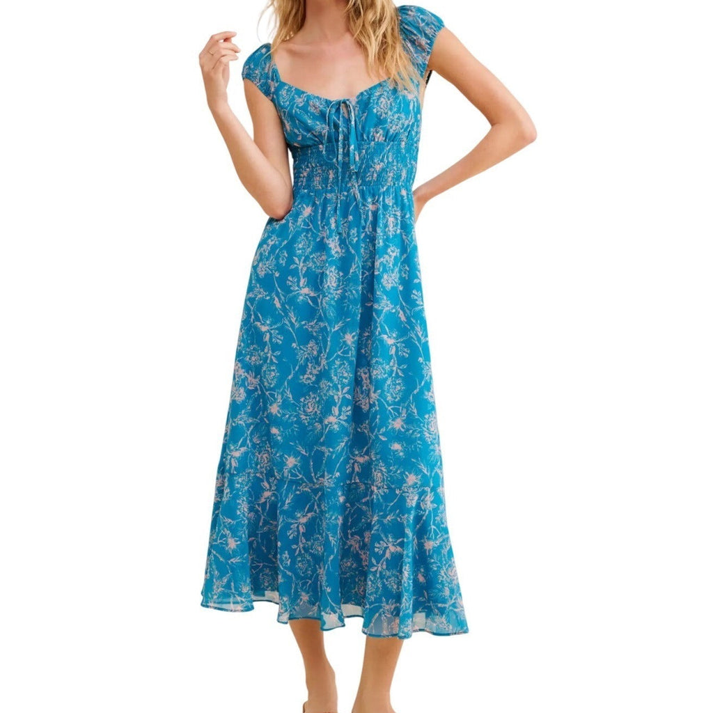 Blue chiffon dress