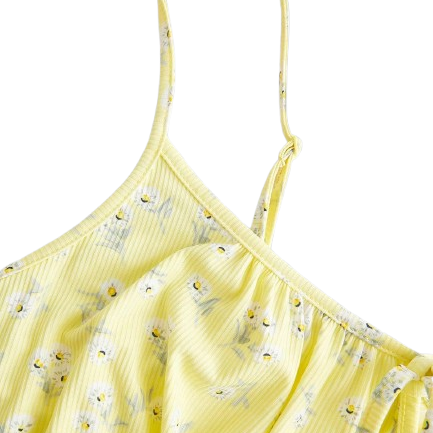 Daisy print camisole mini dress